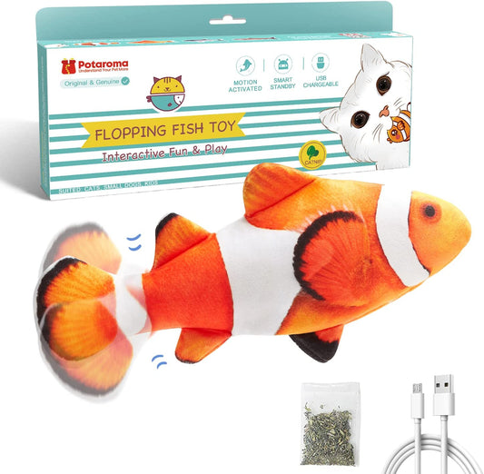 Cat Toys Flopping Fish with Silvervine and Catnip