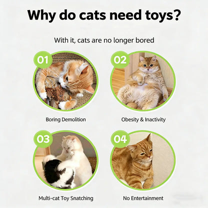 Whack a Mole Cat Toy - Automatic Feather Mice for Endless Fun!
