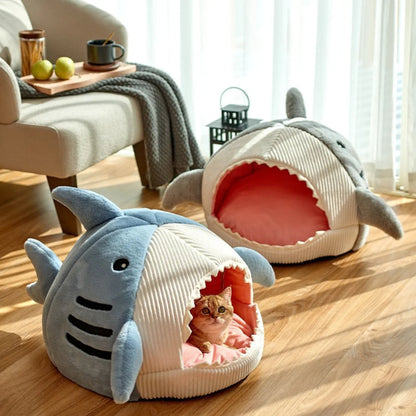 Transform Your Pet's Comfort with the Adorable Luxury Plush Shark Bed