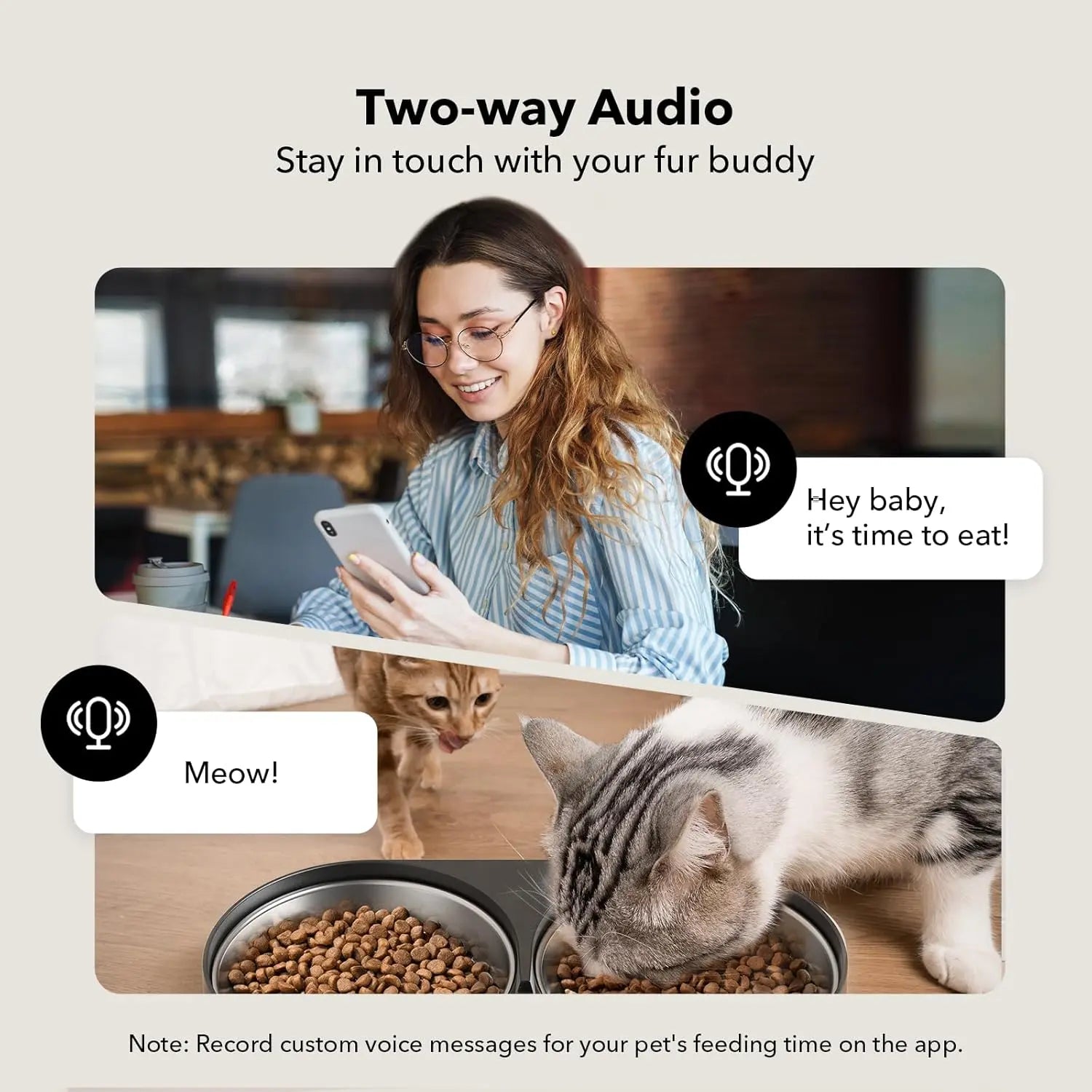 PETLIBRO 5L Automatic Cat Feeder with HD Camera & Night Vision - 2-Way Audio, 5G Wifi, Dual Tray, Alerts for Cats & Dogs - Perfect for Multi-Pet Households