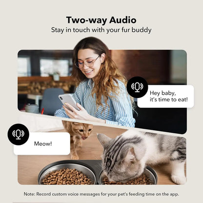 PETLIBRO 5L Automatic Cat Feeder with HD Camera & Night Vision - 2-Way Audio, 5G Wifi, Dual Tray, Alerts for Cats & Dogs - Perfect for Multi-Pet Households