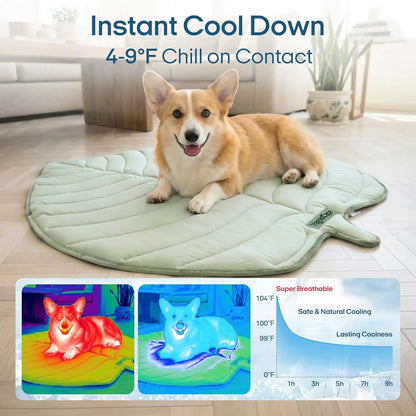 Vagascape Eco-Friendly Cooling Pet Mat - Portable & Durable Cooling Pad for Large Dogs and Cats, Perfect for Outdoor Adventures, Camping, and Crate Use, Machine Washable, No Gel Needed