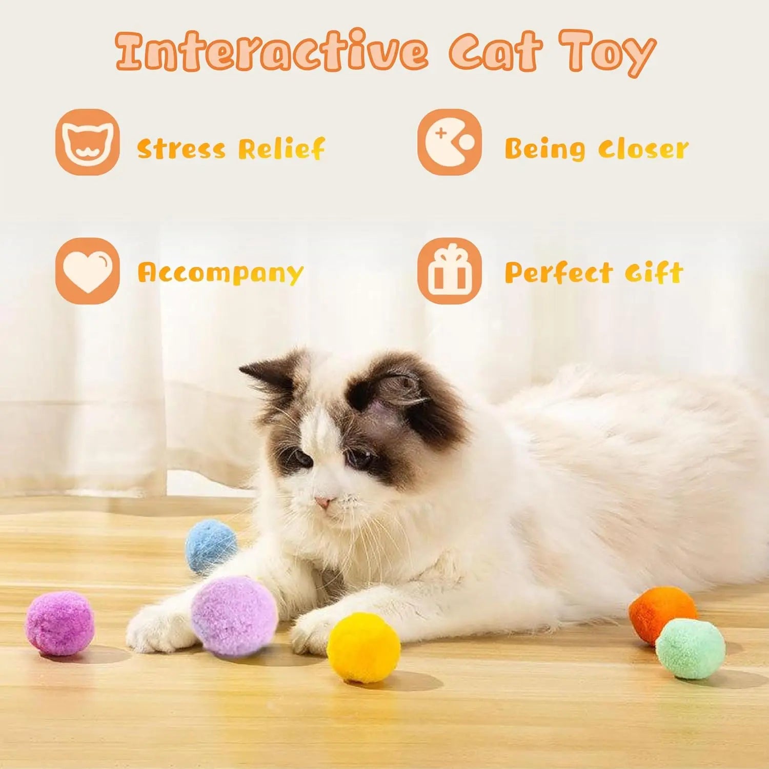 Cat Toy Ball Launcher Set - Colorful Fun for Indoor Play and Self-Entertainment!