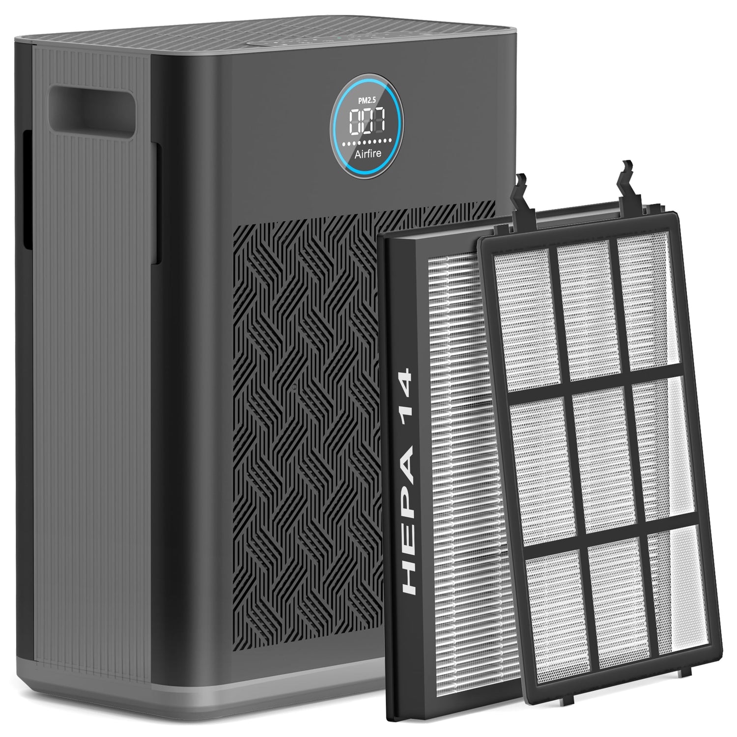 2025 Upgraded Air Purifier for Home Large Room 2800Ft² with Washable Pre-Filter, H14 True Hepa Air Purifiers for Bedroom, for Pets Hair Pollen Odor Dander Dust Wildfire, Grey