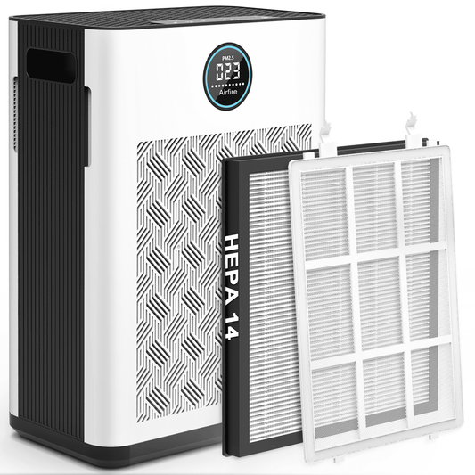 2025 Upgraded Air Purifier for Home Large Room 2800Ft² with Washable Pre-Filter, H14 True Hepa Air Purifiers for Bedroom, for Pets Hair Pollen Odor Dander Dust Wildfire, Grey
