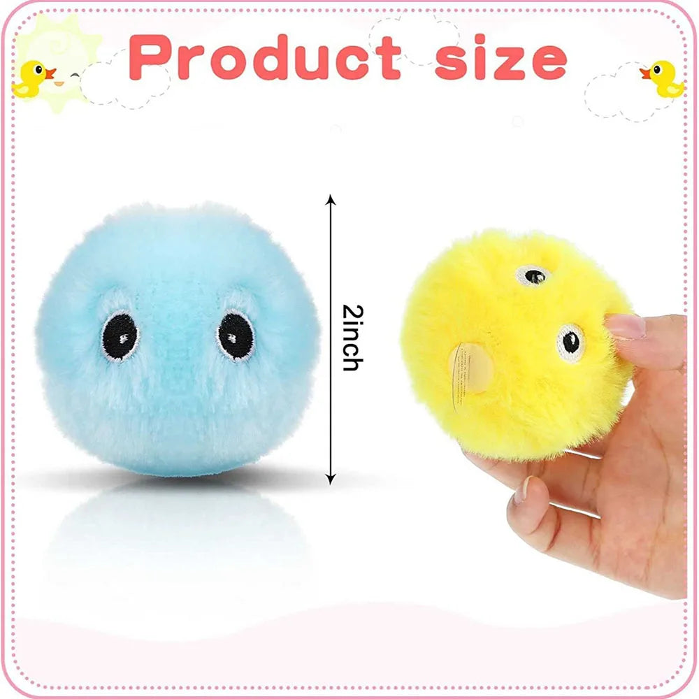 Engaging Cat Training Toy: Interactive Plush Squeaky Ball for Fun and Play!