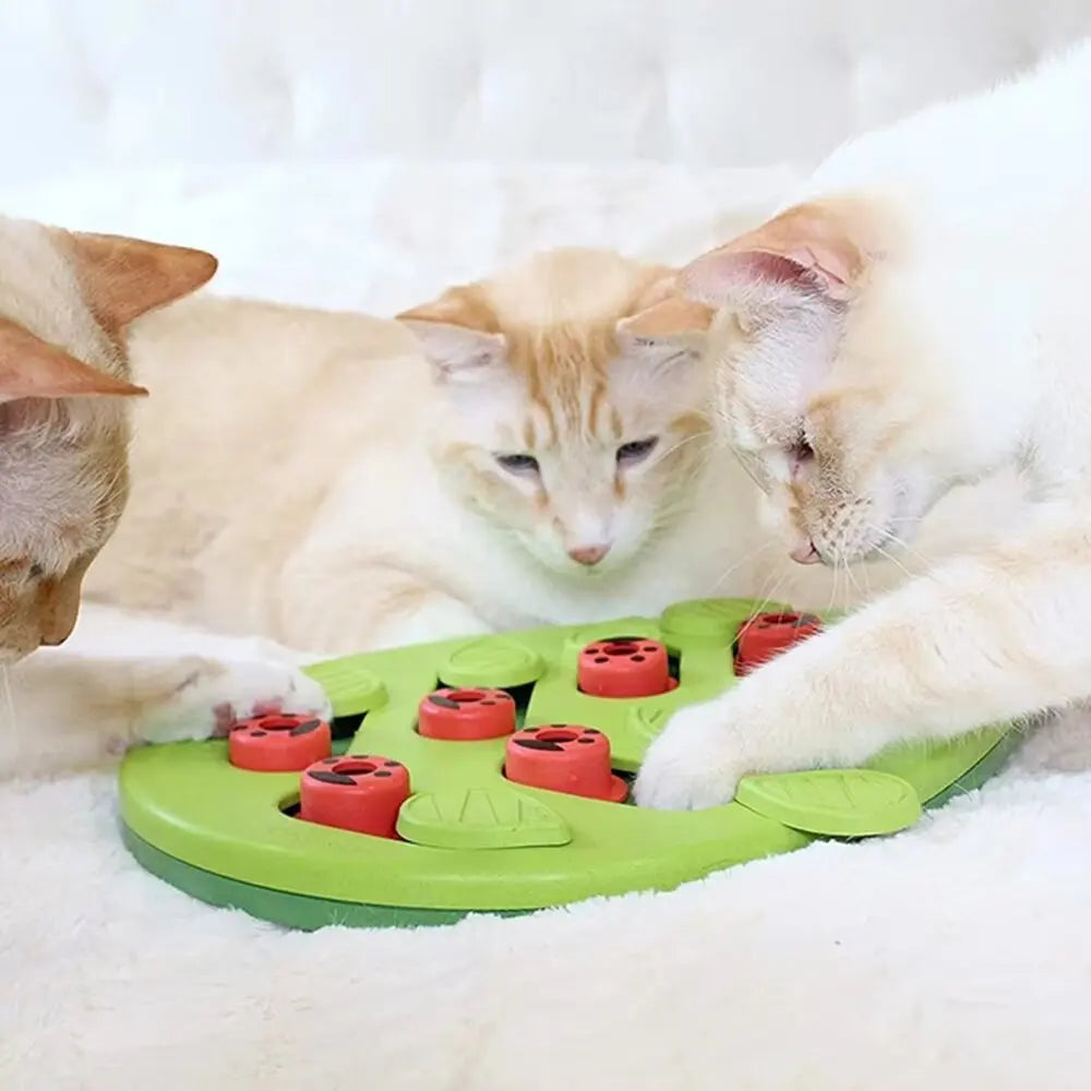 Engaging Cat Puzzle Treat Toy - Interactive Fun with Adjustable Difficulty for Mental Stimulation