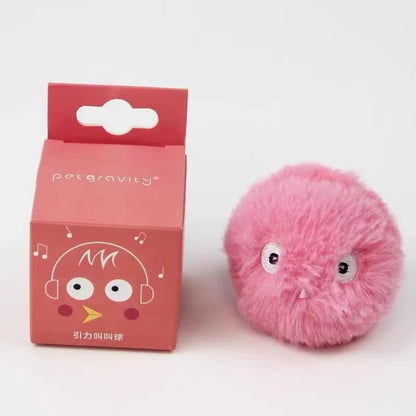 Engaging Cat Training Toy: Interactive Plush Squeaky Ball for Fun and Play!