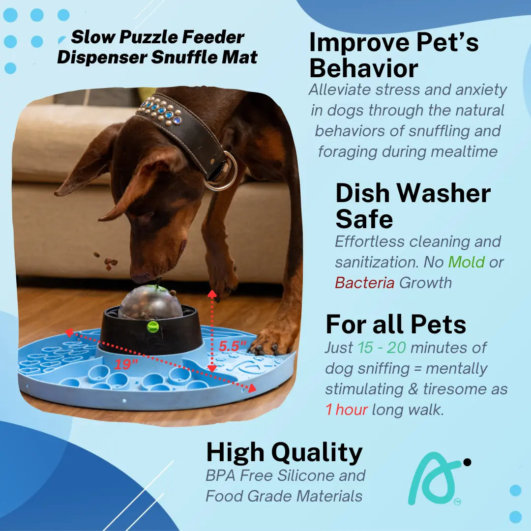 Ultimate 8-In-1 Interactive Snuffle Mat for Dogs and Cats - Slow Feeder Puzzle Toy