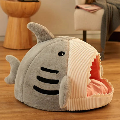 Transform Your Pet's Comfort with the Adorable Luxury Plush Shark Bed