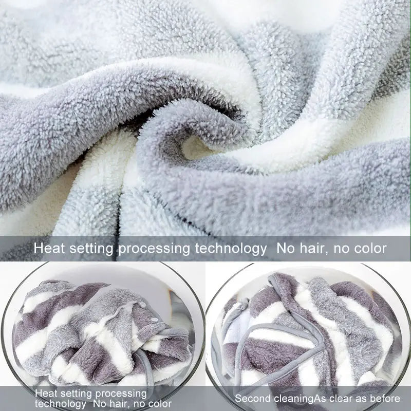 Super Absorbent Two-Color Dog Bathrobe Towels - Quick-Drying & Adjustable for Small, Medium, and Large Dogs!