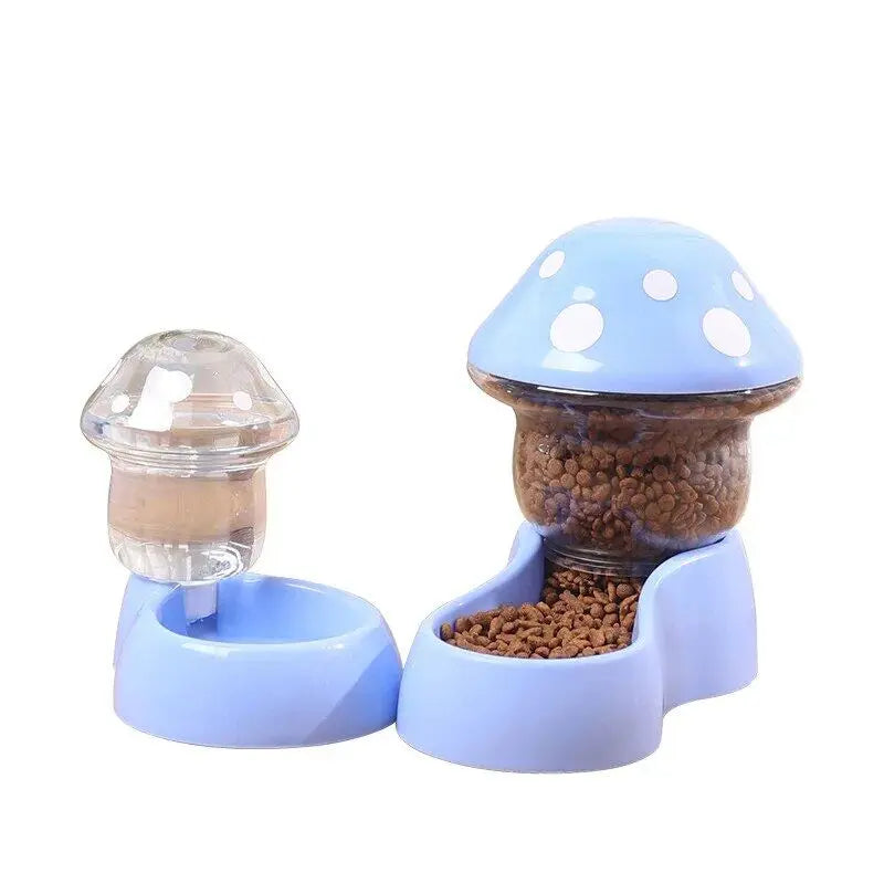 Smartpaws 1.8L Automatic Pet Feeder with Anti-Tipping Mushroom Bowl - Perfect for Mess-Free Mealtime!