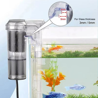 New Suspended Filter for Fish Tanks, Mini Filter, USB, 2.5W, 250H/L Suitable for Fish Tanks below 30Cm, Aquariums