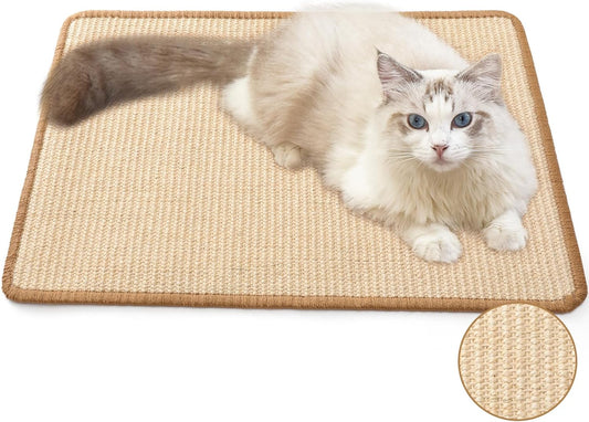Cat Scratcher Mat, 23.6 X 15.7 Inch Natural Sisal Cat Scratch Mat