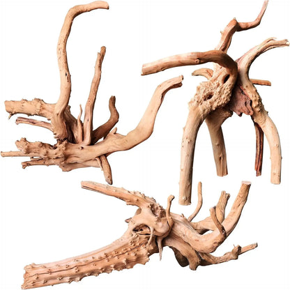 Premium Natural Driftwood Set for Aquariums - 5 Large Pieces (6''-10'') Perfect for Fish Tanks, Reptile Habitats & Air Plant Displays