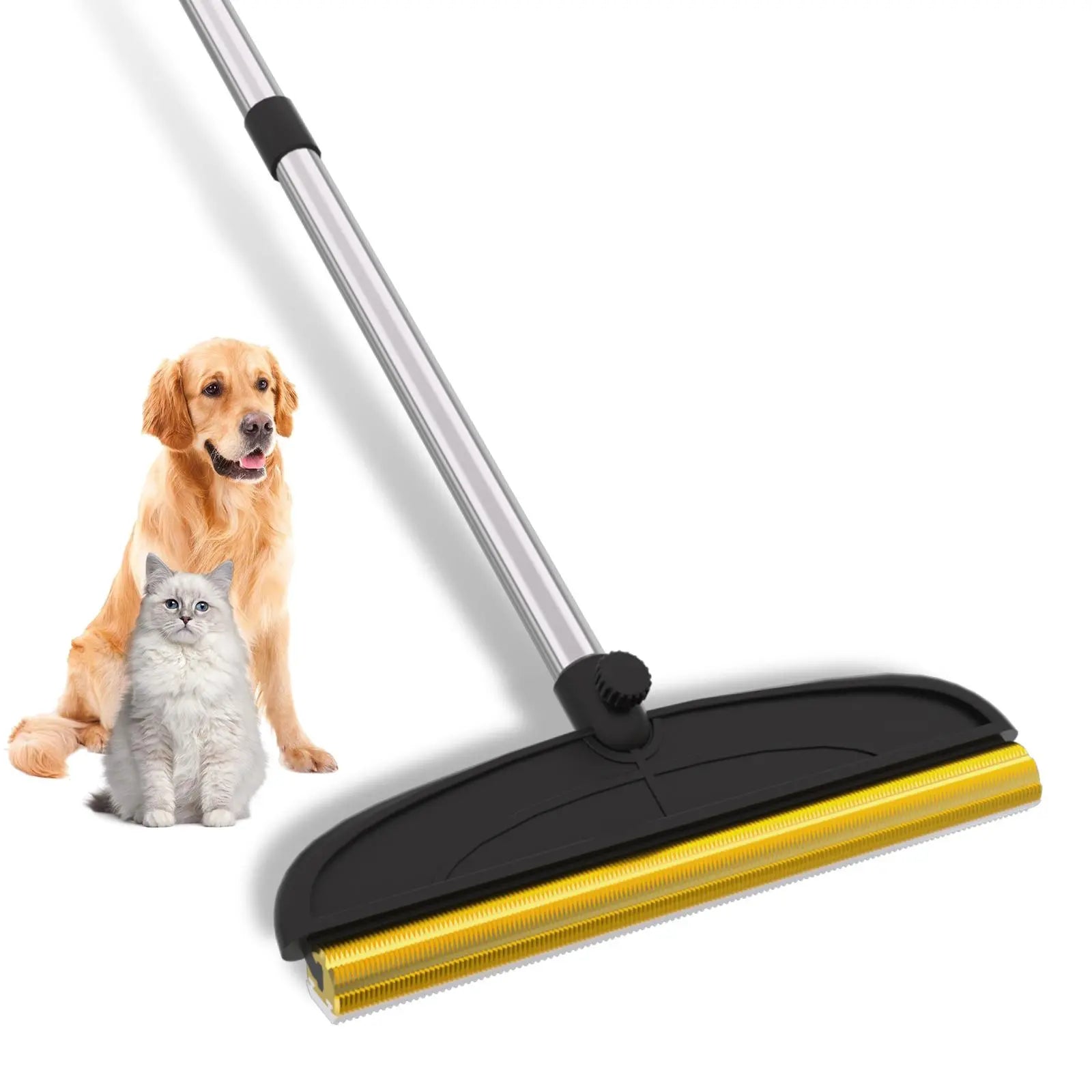 Adjustable Cat Hair Remover Brush - Ultimate Pet Hair Cleaning Tool for Carpets & Floors, Perfect Valentine’s Day Gift!