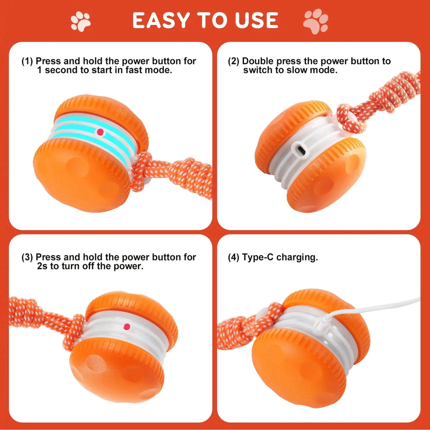 QGI Interactive Electric Dog Ball - Automatic Motion-Activated Toy for All Dog Sizes, Perfect for Boredom Relief and Fun Playtime!
