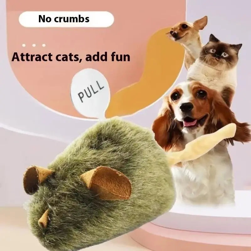 Interactive Plush Mouse Cat Toy - Sound & Catnip Chew Toy for Cats & Dogs - Boredom Relief Gift!