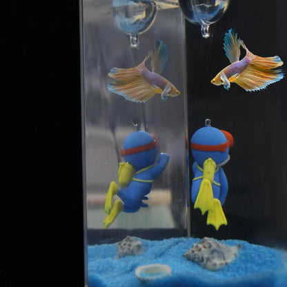 Enchanting Floating Aquarium Ornaments - Set of 2 Unique Fish Decorations