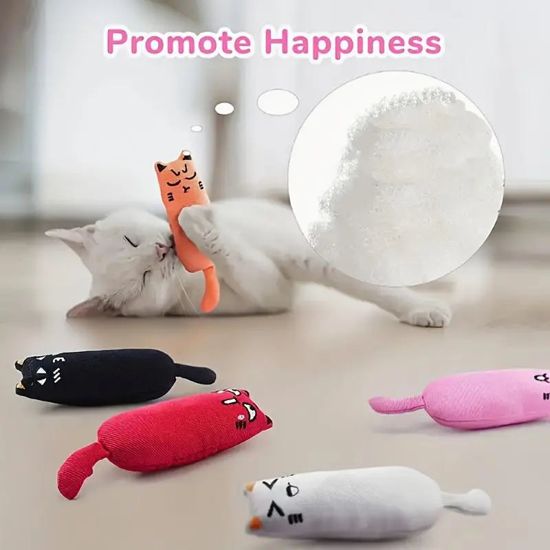 Vibrant Catnip Chew & Teaser Toy - Durable Interactive Fun for Indoor Cats!