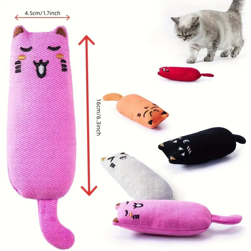 Vibrant Catnip Chew & Teaser Toy - Durable Interactive Fun for Indoor Cats!