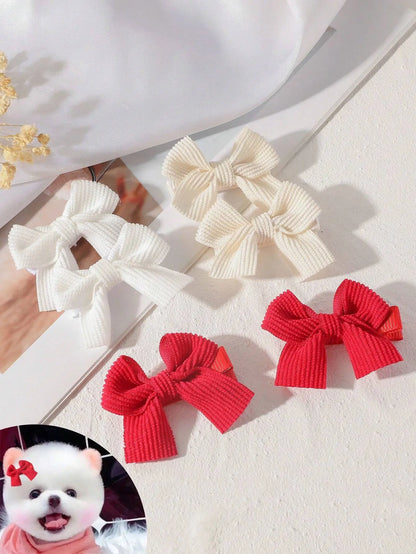20 Pcs Adorable Pet Hair Bows & Headbands for Small Dogs - Perfect Grooming Accessories for Holidays, Parties, and Everyday Style!