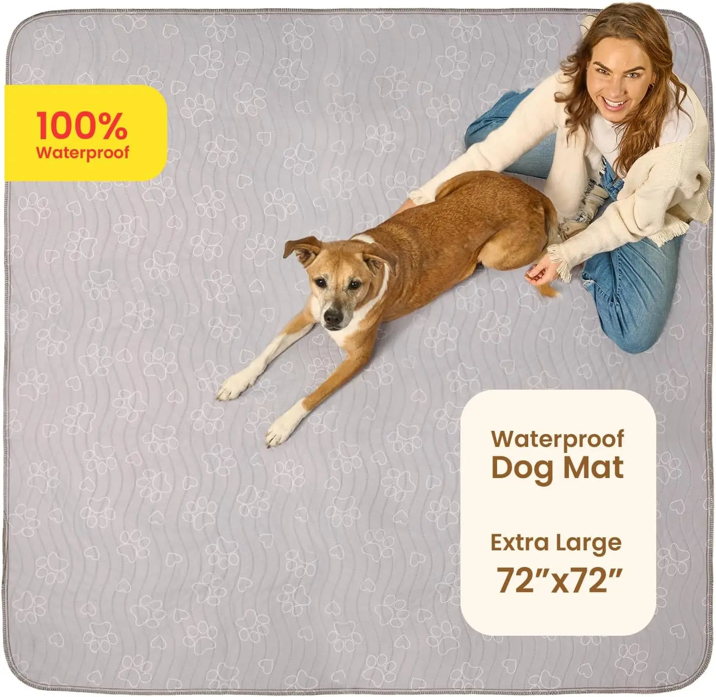 Improvia Washable Puppy Pads - Extra Absorbent & Leakproof Dog Training Pads - Waterproof & Quick Drying - Available in 4 Sizes for Ultimate Floor Protection