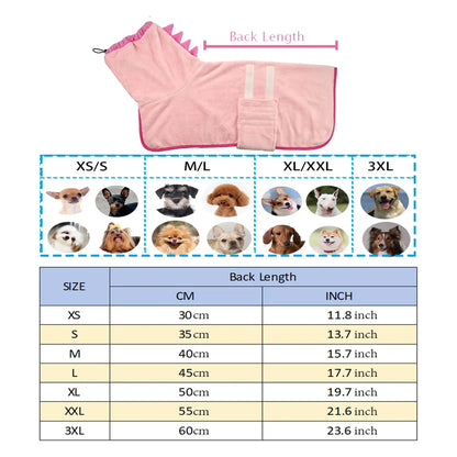 Quick-Dry Dog Bathrobe & Towel Set - Adjustable Microfiber Robe with Drying Gloves for Cozy Grooming & Beach Fun