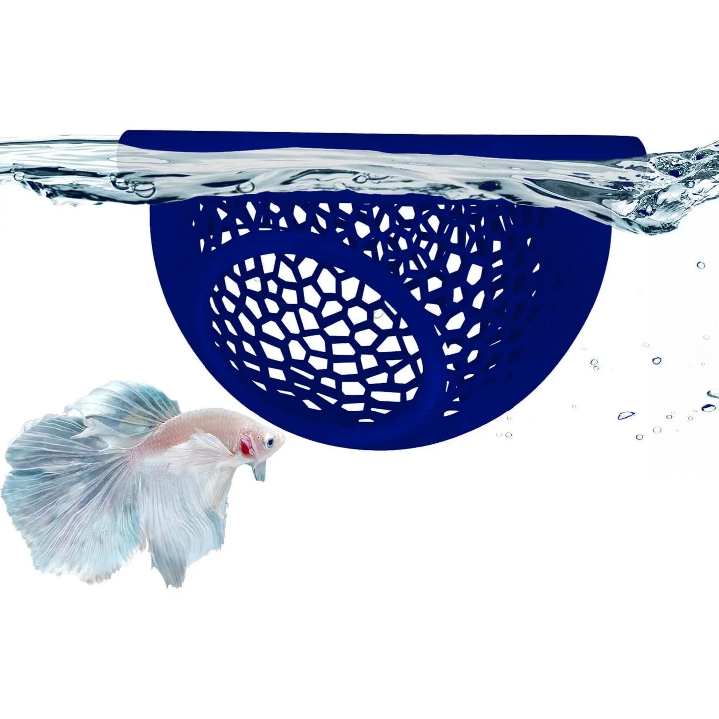 Floating Betta Hide & Shrimp Cave - Multi-Functional Hammock and Feeding Ring for Betta Fish, Shrimp & Small Aquatic Pets
