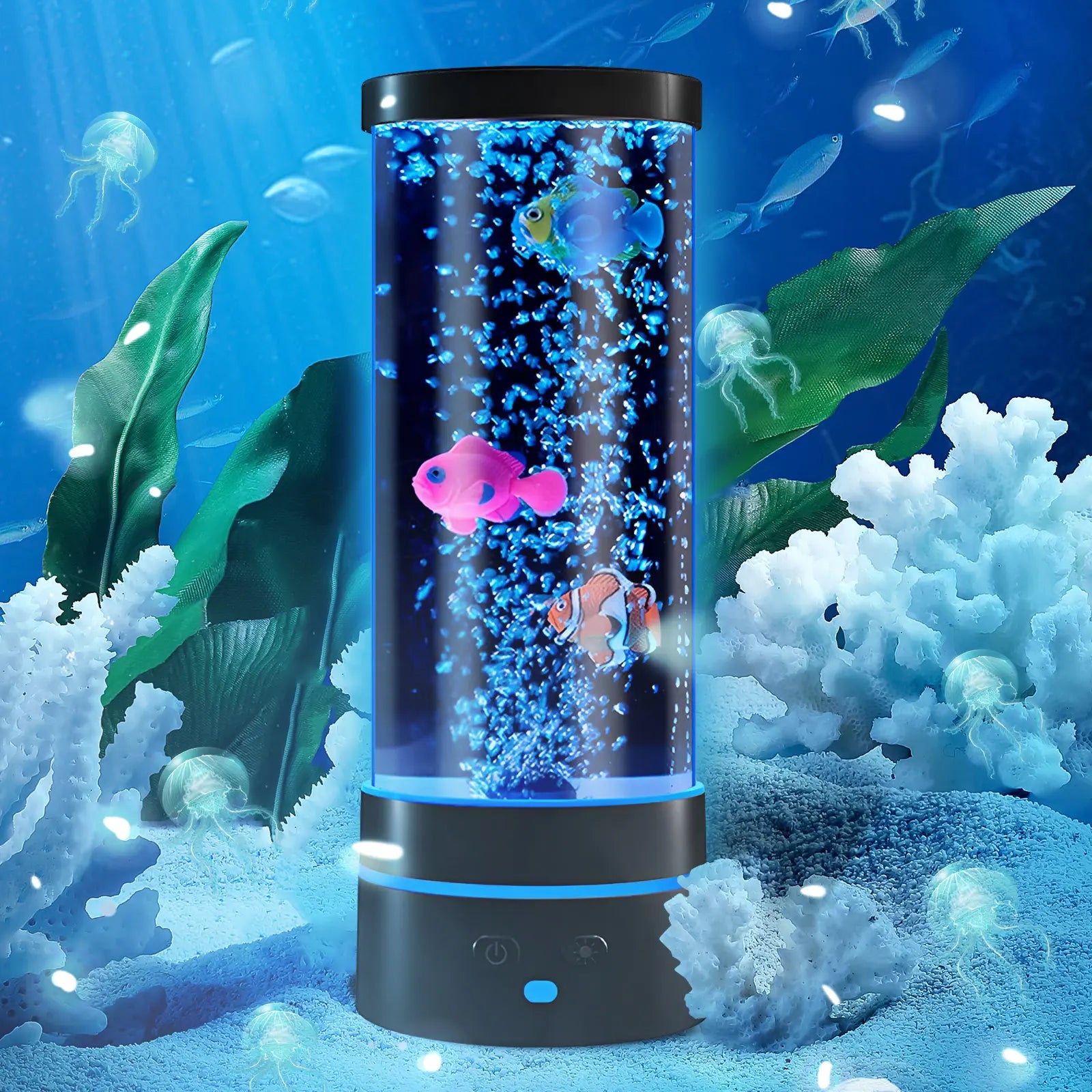 Colorful Bubble Fish Nightlight - Soothing Aquarium Lamp for Kids' Rooms, Living Room, and Parties