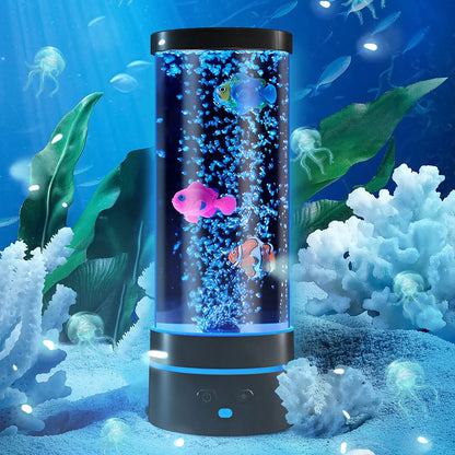 Colorful Bubble Fish Nightlight - Soothing Aquarium Lamp for Kids' Rooms, Living Room, and Parties