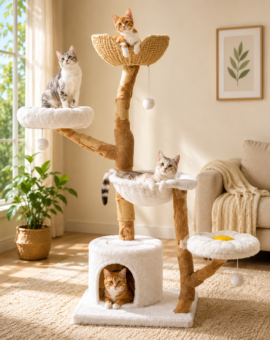 Give Indoor Cats Their Ultimate Wooden Cat Tree