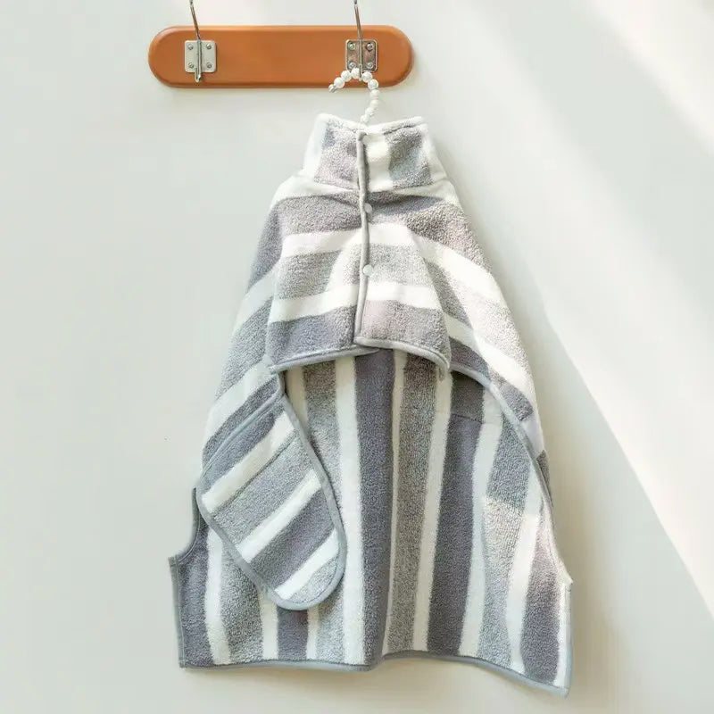 Super Absorbent Two-Color Dog Bathrobe Towels - Quick-Drying & Adjustable for Small, Medium, and Large Dogs!