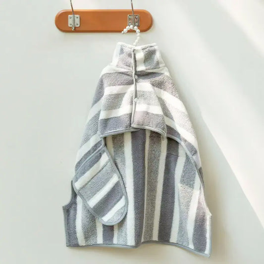 Super Absorbent Two-Color Dog Bathrobe Towels - Quick-Drying & Adjustable for Small, Medium, and Large Dogs!