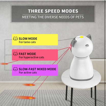 Interactive Rechargeable Laser Cat Toy - 4th Generation Motion Activated Fun for Bored Indoor Cats, Kittens, and Dogs