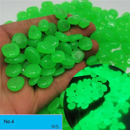100 Pcs Luminous Rock, Stone Luminous Dark Garden Pebbles, Sidewalk Fish Tank Decoration, Aquariums, Fish Tanks Loom