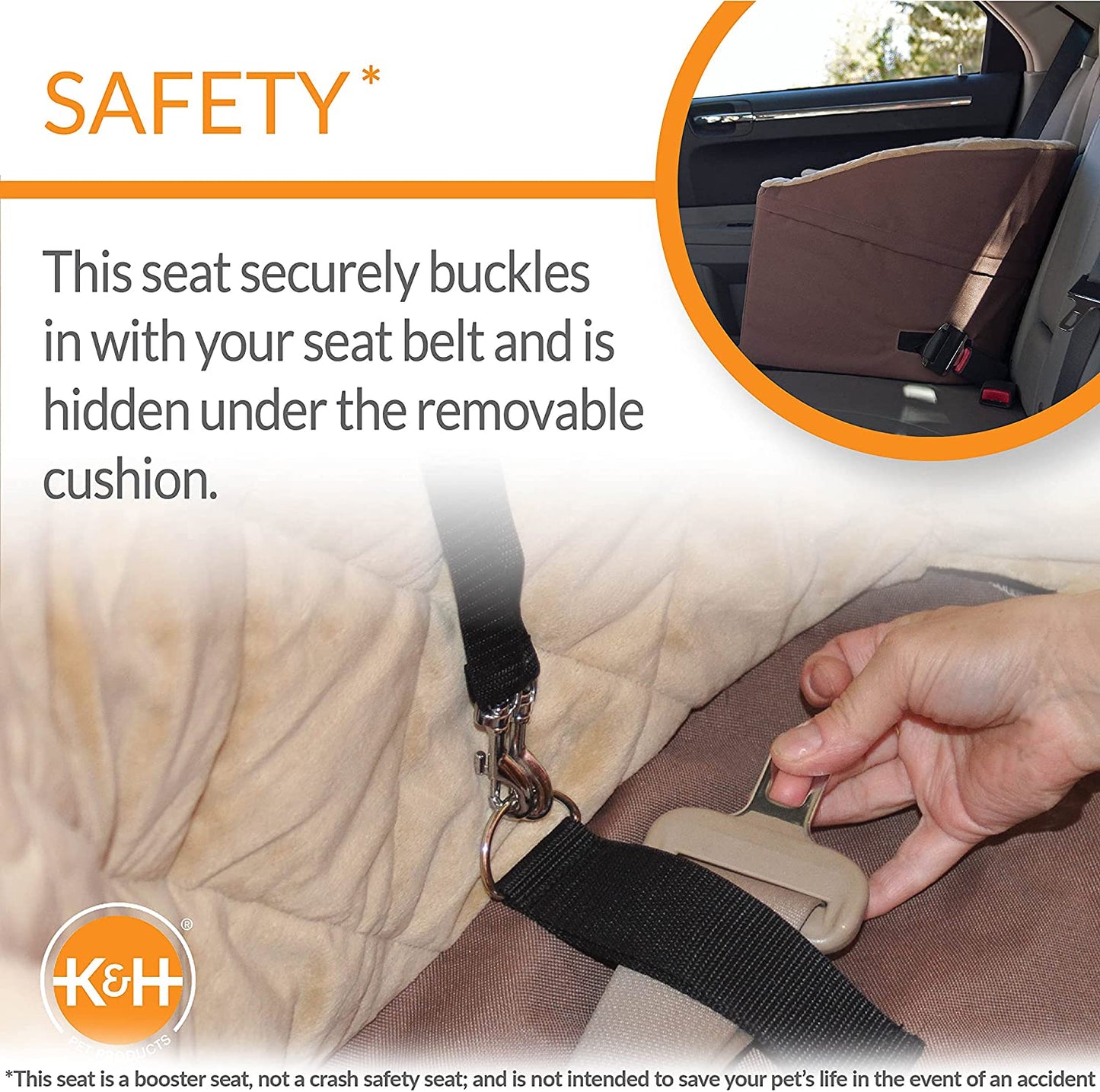 KH Mfg Bucket Booster Pet Seat Small Tan