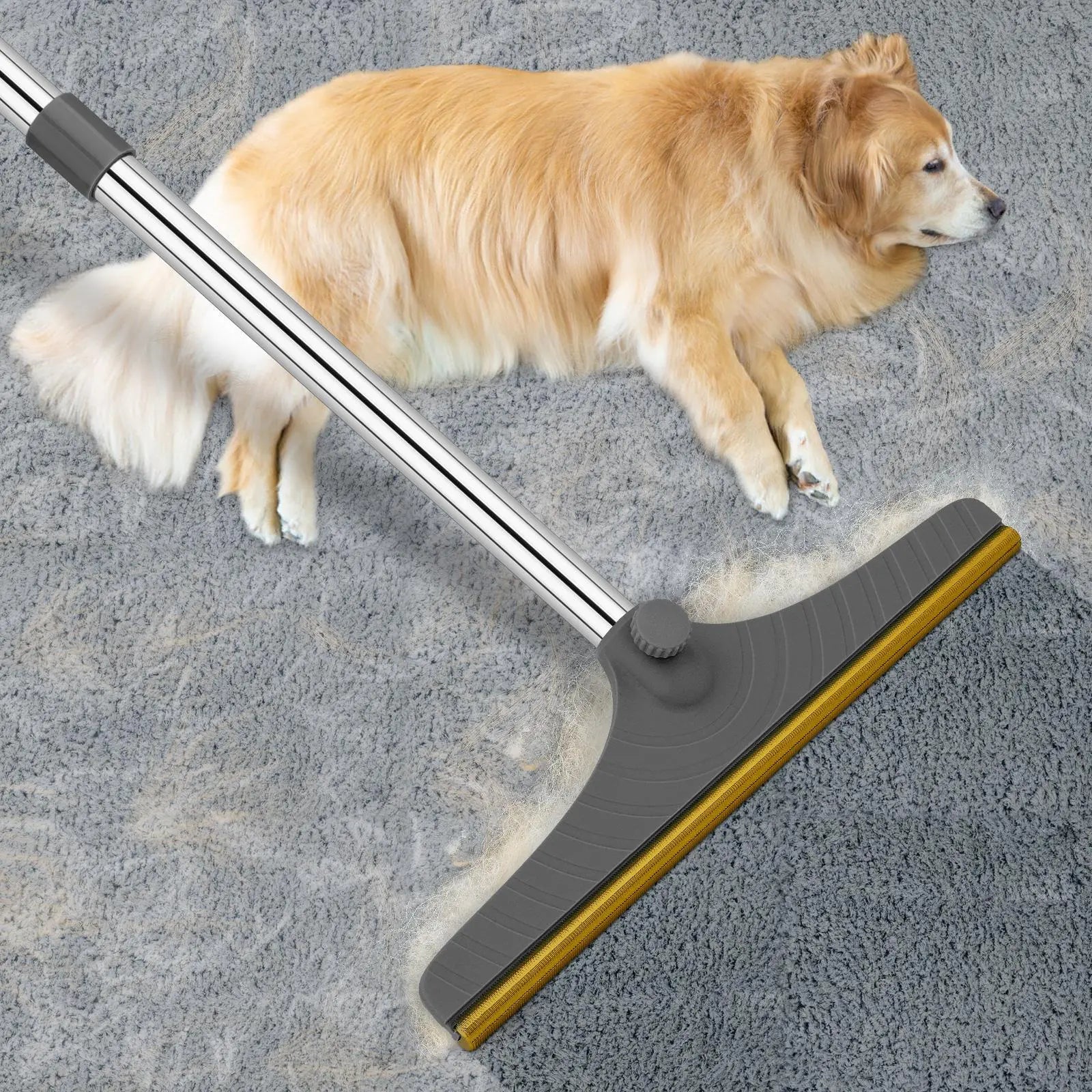 Adjustable Cat Hair Remover Brush - Ultimate Pet Hair Cleaning Tool for Carpets & Floors, Perfect Valentine’s Day Gift!