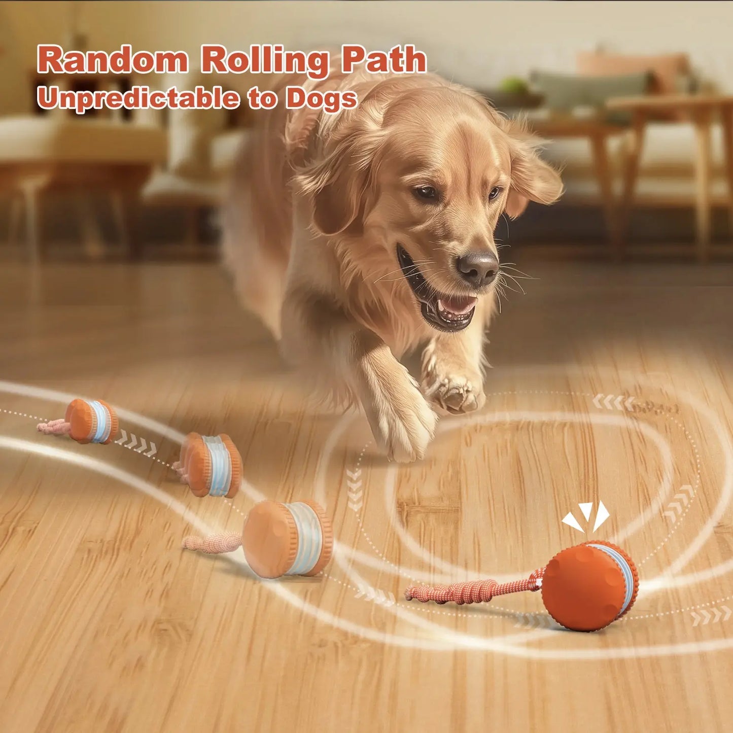 QGI Interactive Electric Dog Ball - Automatic Motion-Activated Toy for All Dog Sizes, Perfect for Boredom Relief and Fun Playtime!