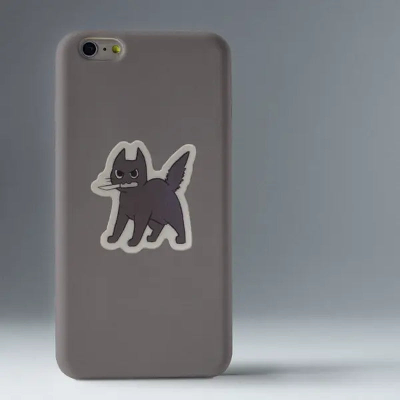 Spooky Black Cat Murder Mystery Sticker
