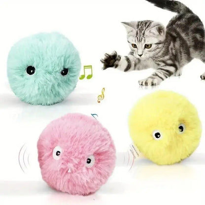 Interactive Plush Cat Teaser Toy Set - 3 Fun Sound Toys for Cats and Dogs
