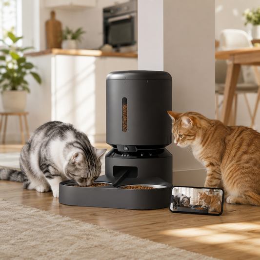 Feed Two Cats Smarter With Camera-Controlled Meals