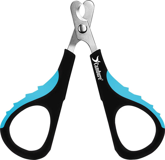Cat Nail Clipper Stainless Steel Cat Claw Trimmers for Rabbits, Guinea Pigs, Birds, Puppies, Kittens and Small Animals Pet Nail Clipper for Professional and Home Use (Blue)
