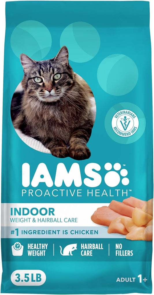 Proactive Health Indoor Dry Cat Food, Chicken & Turkey, 3.5 Lb | Vet-Recommended, Real Chicken #1 Ingredient, Proprietary Fiber Blend, Prebiotics for Healthy Digestion, Hairball Control