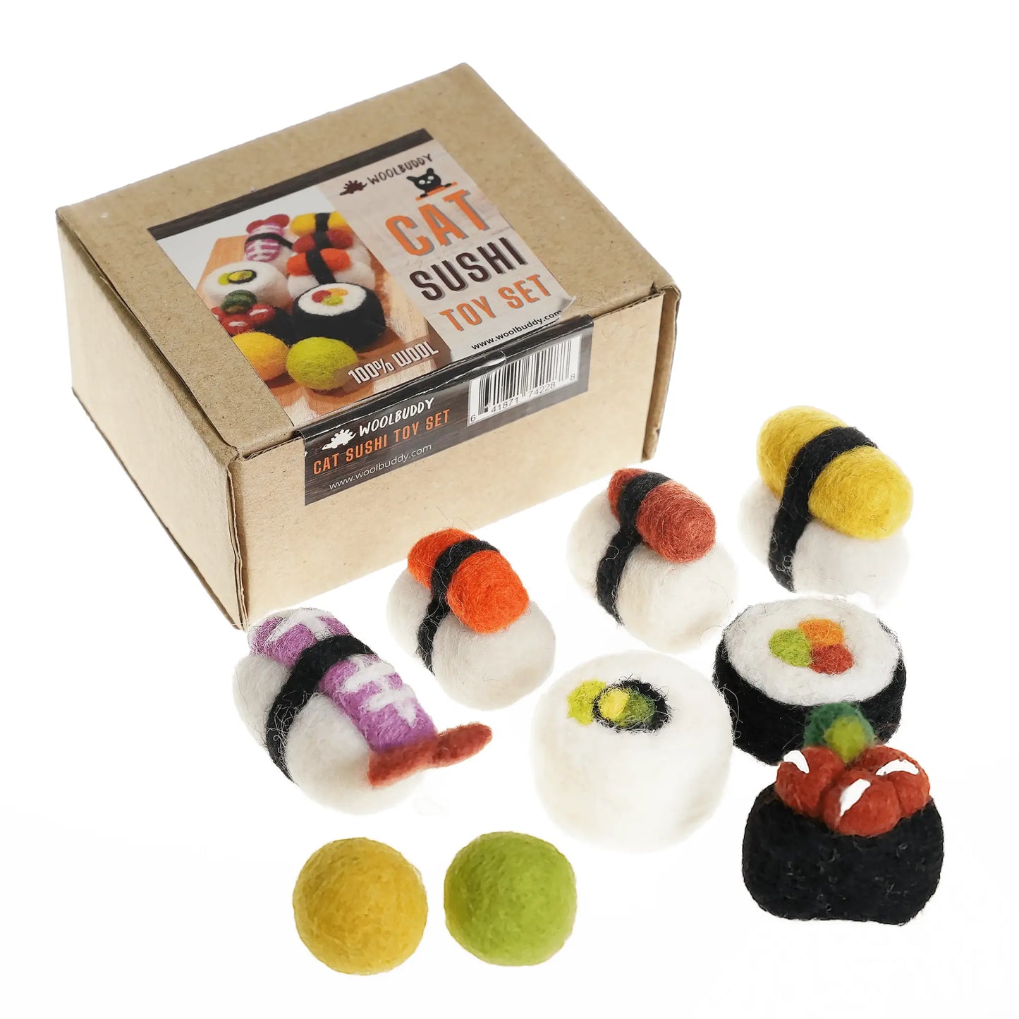 Soft Sushi Cat Toy Set - Fun & Engaging Playtime for Your Feline Friend!