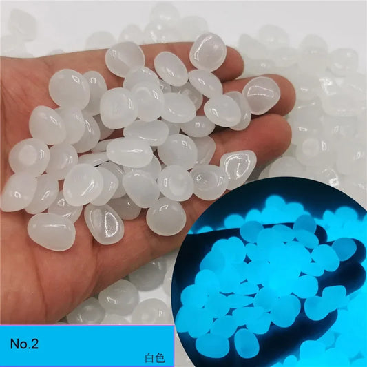 100 Pcs Luminous Rock, Stone Luminous Dark Garden Pebbles, Sidewalk Fish Tank Decoration, Aquariums, Fish Tanks Loom