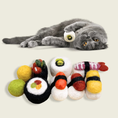 Soft Sushi Cat Toy Set - Fun & Engaging Playtime for Your Feline Friend!