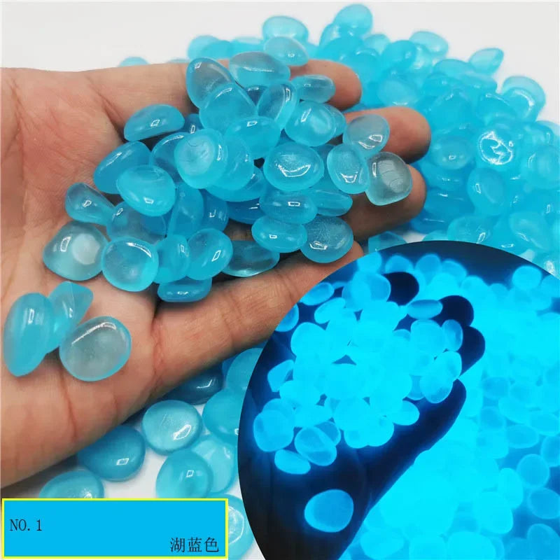 100 Pcs Luminous Rock, Stone Luminous Dark Garden Pebbles, Sidewalk Fish Tank Decoration, Aquariums, Fish Tanks Loom