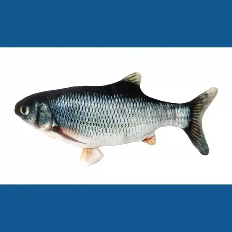 Interactive Automatic Plush Fish Cat Toy - Touch-Sensitive USB-Powered Puppet for All Breeds