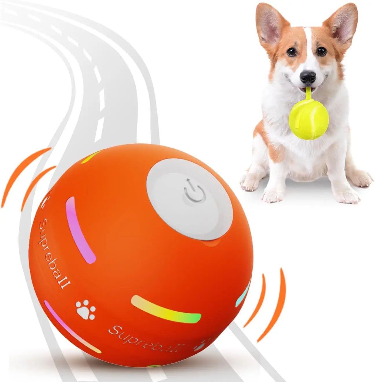 Upgraded Interactive Dog Ball - Durable Motion Activated Rolling Toy for All Dog Sizes, USB Rechargeable Fun!